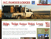 Tablet Screenshot of ncfamouslodges.co.za